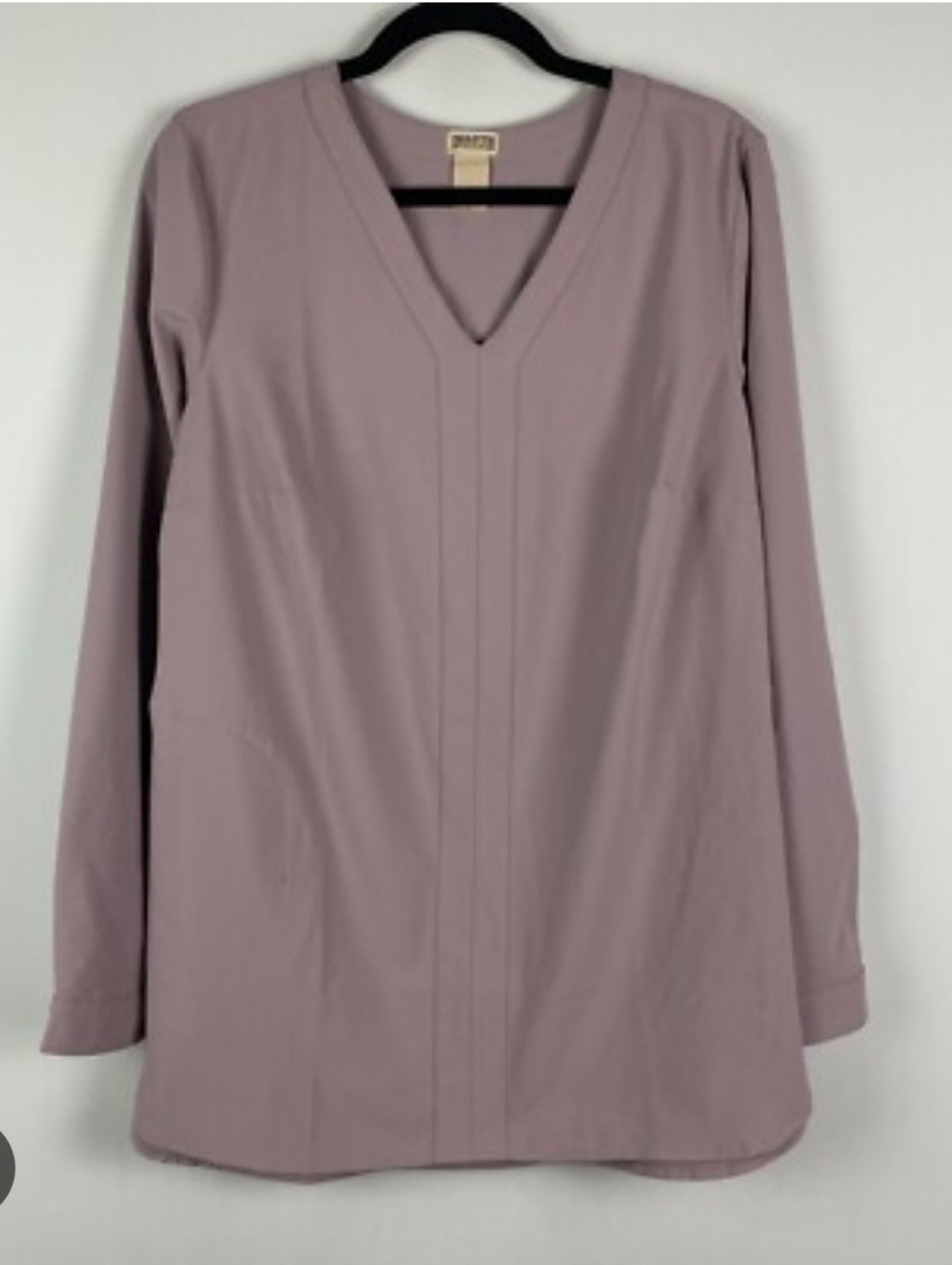 Duluth Trading Co Mauve V‑Neck Woven Tunic